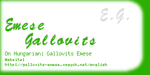 emese gallovits business card